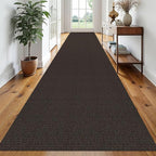 EARTHALL Runner Rug 3x20 Ft Washable Runners for Hallways Extra Long Woven Non Slip Entryway Runner Braided Kitchen Runner Indoor Outdoor Carpet Runners for Hotels, Officel, Stair, Taupe/Coffee