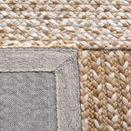 SAFAVIEH Natural Fiber Collection Area Rug - 9' x 12', Natural & Ivory, Handmade Stripe Jute, Ideal for High Traffic Areas in Living Room, Bedroom (NF887A)