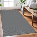 EARTHALL Woven Area Rug 3x5 Ft Washable Rugs for Entryway Braided Non Slip Rubber Backed Throw Rugs Door Mat Indoor Outdoor Entrance Cotton Carpet for Kitchen Foyer Front Door, Dark Gray
