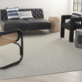 Nourison Home Courtyard Ivory Charcoal 10' x 14' Area Rug - Easy Clean, Non Shedding, Bed Room, Living Room, Dining Room, Kitchen (10' x 14')