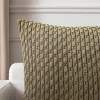 Kevin Textile 14x36 Inch Long Lumbar 1 Pack Boho Decorative Throw Pillow Cover Soft Striped Corduroy Rectangle Cushion Case Farmhouse Solid Color Accent for Living Room Couch Sofa Bed, Olive Green