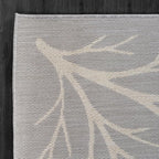 Washable Indoor Outdoor Rug 5x7 Modern Area Rugs Branch Pattern Non Shedding Waterproof Easy Clean Patio Deck Porch Living Room Bedroom Garden RV (5 X 7 Gray)