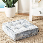 Safavieh Belia Glam 18-inch Light Grey Velvet Square Floor Pillow