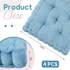 Jerify Floor Pillow Cushions Large Round Square Large Meditation Floor Pillow for Classroom Adult Meditation Picnic Party Seating Learning Daycare School(Square,Mixed Blue,4 Pcs)