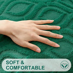 decorUhome Cozy Textured Throw Pillow Covers 16x16 Inch Set of 2, Soft Plush Faux Wool Green Accent Couch Pillow Covers for Modern Farmhouse Sofa Bed Living Room