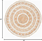 SAFAVIEH Natural Fiber Round Collection 3' Round Ivory NF169B Handmade Boho Charm Farmhouse Jute Area Rug