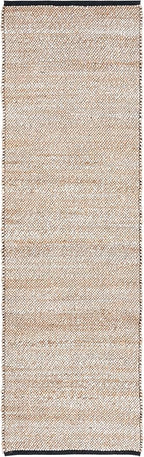 SAFAVIEH Natural Fiber Collection Runner Rug - 8' Runner, Natural & Black, Farmhouse Design, Ideal for High Traffic Areas in Hallway, Bathroom & Kitchen (NF832A-28)