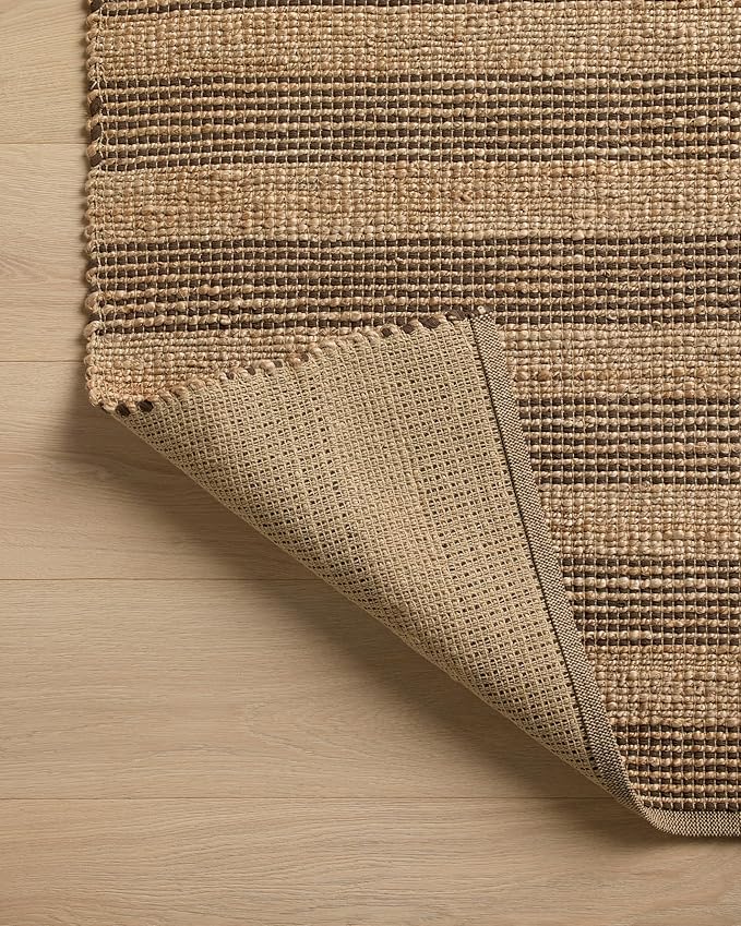 Loloi Chris Loves Julia Judy Collection JUD-06 Natural/Chocolate 9'-3" x 13' Area Rug
