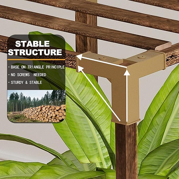 HOMKIRT Plant Stand with Grow Light, Plant Shelf Indoor for Mutiple Pots, 7 Tiers Wood Plant Ladder Holder Flower Stand for Corner Living Room Patio Boho Home Decor