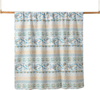 Boho Style Queen Quilt Set Reversible Bohemian Paisley Teal Quilt Beddding Set, Soft and Lightweight Bedspread for All Season, Full Size Bed Coverlet with 2 Matching Pillow Shams (3 Pieces)