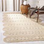 SAFAVIEH Area Rug 8x10 - Natural Fiber Collection - Large - Ivory, Handmade Braided Woven Jute, Farmhouse Style, Ideal for Living Room, Bedroom, Dining Space (NF365A)