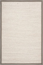 SAFAVIEH Natural Fiber Collection Area Rug - 2'6" x 4', Marble & Khaki, Sisal, Woven Design with Border (NF143E)