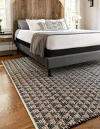 Unique Loom Chindi Jute Collection Area Rug (9' x 12' 2" Rectangle, Black/ Natural)