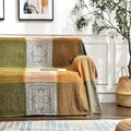 Boho Sofa Cover, Bohemian Throw Blanket Tassels Hippie Decor Covers Couch Chair loveseat Furniture Bed， Bohemian Tribal Fringe slipcover