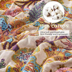Boho Throw Blanket Farmhouse Decor Throw Blanket Bohemian Blanket for Bed 100% Cotton Muslin Woven Couch Blanket All Seasons Quilt Bedroom (Beige, 80"x90")