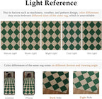 2x3 Checkered Easy Jute Kitchen Front Doormat Non Slip Washable Neutral Area Rug Diamond Non Shedding Low Pile Green Checkerboard Floor Carpet for Farmhouse Entryway Porch Doorway