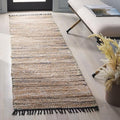 SAFAVIEH Cape Cod Collection Runner Rug - 2'3" x 8', Blue & Beige, Handmade Jute & Denim, Ideal for Living Room, Hallway, Foyer, Bedroom (CAP153M-28)