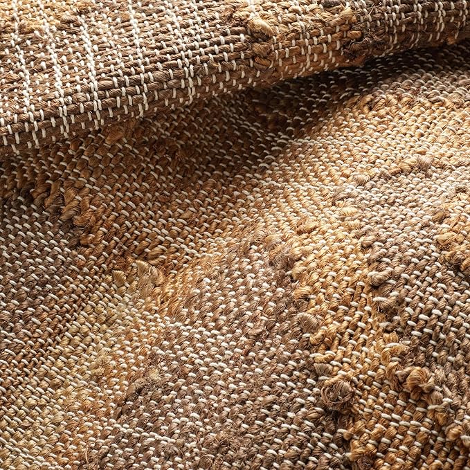 Dash & Albert Rumi Handwoven Jute Rug, 9.5 X 13.5 Feet, Browns Geometric Pattern