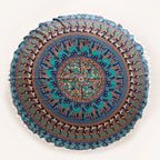 Popular Handicrafts Floor Pillow Cushion Cover - Hippie Elephant Mandala Cushion Cover Large Cotton - Pouf Cover Round Bohemian Yoga Decor, 32" Turqouise