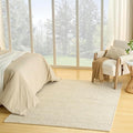 Nourison Home Natural Jute Ivory 5' x 7' Area Rug - Easy Clean, Non Shedding, Bed Room, Living Room, Dining Room, Kitchen (5' x 7')