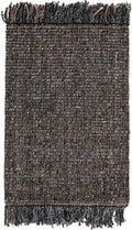SAFAVIEH Natural Fiber Collection Area Rug - 2'3" x 4', Charcoal & Natural, Handmade Jute, Ideal for Foyer, Entryway, Accent Space (NF826H)