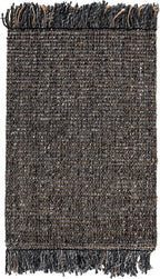 SAFAVIEH Natural Fiber Collection Area Rug - 2'3" x 4', Charcoal & Natural, Handmade Jute, Ideal for Foyer, Entryway, Accent Space (NF826H)