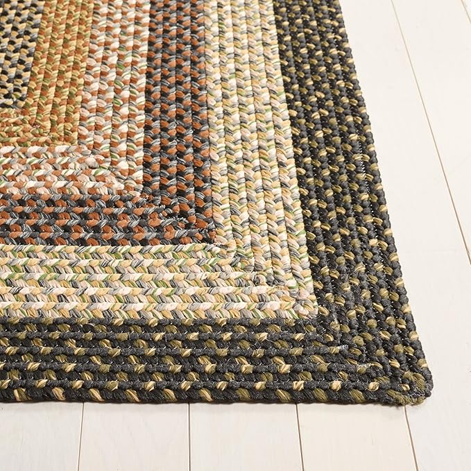 SAFAVIEH Washable Rug Outdoor Braided Collection - 2'6" x 4', Multi, Handmade & Reversible, Non-Shedding & Easy to Clean, Entryway, Front Door, Kitchen, Mudroom (BRD308A)