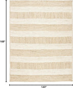 SAFAVIEH Natural Fiber Collection Area Rug - 10' x 14', Natural & Ivory, Handmade Stripe Jute, Ideal for High Traffic Areas in Living Room, Bedroom (NF887A)