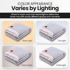 Gold Case Throw Blanket for Bed - 100% Recycled Turkish Cotton Blanket - Vintage Lightweight Soft Throw Blankets for Bed & Living Room - Queen Size Cozy Blankets - 90x90 - Grey