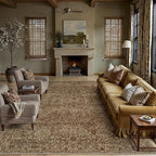 HUGEAR Area Rug 6x9 Brick Red Machine Washable Living Room Rugs Distressed Vintage Floral Vacuumable Low Pile Carpet Bedroom Office Dining Room Laundry Room Non Slip Soft Lightweight
