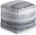 Anji Mountain Pouf Ottoman Foot Rest, Handmade Ottoman Pouf, Comfortable Foot Stool, Decorative Floor Seating for Living Room Decor, Bedroom & Home Décor Accent - Inverness