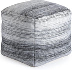 Anji Mountain Pouf Ottoman Foot Rest, Handmade Ottoman Pouf, Comfortable Foot Stool, Decorative Floor Seating for Living Room Decor, Bedroom & Home Décor Accent - Inverness