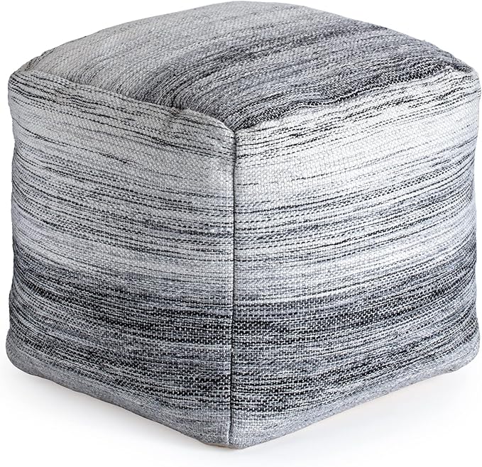 Anji Mountain Pouf Ottoman Foot Rest, Handmade Ottoman Pouf, Comfortable Foot Stool, Decorative Floor Seating for Living Room Decor, Bedroom & Home Décor Accent - Inverness