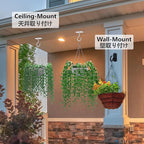 NACETURE Ceiling Hooks Heavy Duty 2 Pack - Plant Hooks for Ceiling Hanging Hook for Hanging Basket Hook, Light, Bird Feeders, Wind Chimes Décor Indoor & Outdoor (Black, 2.5 Inch 2 Pack)