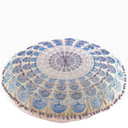 Mandala Life ART Bohemian Meditation Cushion Cover –Luxury, Artisan Room Décor Floor Pillow Case for Yoga, and Boho Chic Seating Area Floor Pillow – Accent Your Living Room, Bedroom, Kids