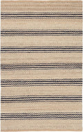 Dash & Albert Jute Ticking Indigo Handwoven Rug, 7.5 X 9.5 Feet, Blue Stripe Pattern