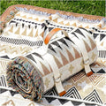 2 in 1 Extra Large Boho Beach Blanket Towel Giant Woven Outdoor Picnic Mat Camping Gear Cruise Essential 2025 Summer Vacation Must Have Airplane Travel Accessories Costa Rica Bahamas Hawaii Trip Stuff