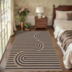 Tangsoo Easy Jute 3x5 Outdoor Rug for Living Room,Washable Indoor Rugs Farmhouse Non-Slip Thin Door Mat,Boho Throw Carpet for Front Porch Bedroom Patio Entryway Balcony