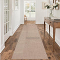 Easy Jute Rug 2.5x8: Indoor Outdoor Natural Boho Area Rugs for Hallway Patio Non Slip - Farmhouse Neutral Contemporary Carpet Mat for Entryway Kitchen Laundry Room Bedroom Washable