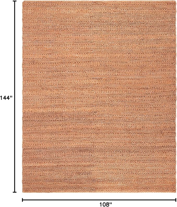 SAFAVIEH Natural Fiber Collection Area Rug - 9' x 12', Gold, Handmade Jute, Braided Woven Design, Ideal for Living Room, Bedroom (NF212E)