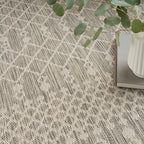 Nourison Home Positano Light Grey 9' x 12' Area Rug - Easy Clean, Non Shedding, Bed Room, Living Room, Dining Room, Kitchen (9' x 12')