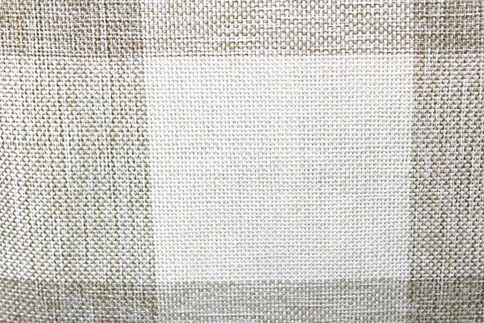 VAKADO Farmhouse Throw Pillow Covers 18x18 Set of 2 Porch Decor Buffalo Plaids Decorative Retro Rustic Checkers Cotton Linen Square Cushion Cases Home for Sofa Couch Bed, Beige Cream White