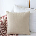 Home Brilliant Burlap Decorative Throw Pillow Euro Sham Pillowcase Cushion Cover for Couch Outdoor Patio Spring Decor, 26x26(66cm), Light Linen