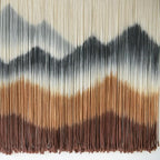 IOWER Macrame Wall Hanging Mountain Wall Art Dip-Dyed Macrame Wall Decor Modern Wall Decor Fiber Wall Art Craftsmanship 57" Wx35 L