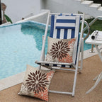 DFXSZ Brown Red Orange Pillow Covers 20x20 Inch Set of 2 Flower Throw Pillows Outdoor Waterproof Decor for Living Room Couch Patio Funiture Garden Modern Floral Polyester Pillow Covers 002A20