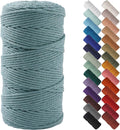 NOANTA Eucalyptus Macrame Cord 3mm x 220yards, Colored Macrame Rope Cotton Rope Macrame Yarn, Colorful Cotton Craft Cord for Wall Hanging, Plant Hangers, Crafts, Knitting