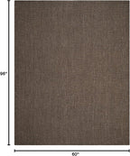 SAFAVIEH Area Rug 5x8 - Natural Fiber Collection - Brown, Handmade Jute, Farmhouse Style, Chunky Textured Thick Pile (NF447D)