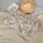 Brown Pillow Covers 22x22 Set of 2 Brown and Cream Floral Chinoiserie Throw Pillows Vintage Rustic Toile Flower Decorative Pillow Cases Outdoor Chinoiserie Decor Cushion Case for Couch Sofa