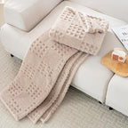 60x80 Inch Waffle Brown Twin Blanket -Fluffy Fleece, Neutral Tan Color, Cute & Aesthetic, Perfect for Sofa, Couch, Chair, Bed, Living Room & Bedroom, All-Season Use, Plush & Cozy Decorative Blanket