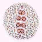 Indian round floor pillow Mandala Floor Pillow Cover Seating Cushion Throw Cover Hippie Decorative Bohemian Ottoman Pouf Cover, Pom Pom Pillow Cases ,Boho 32" Musturd Inches